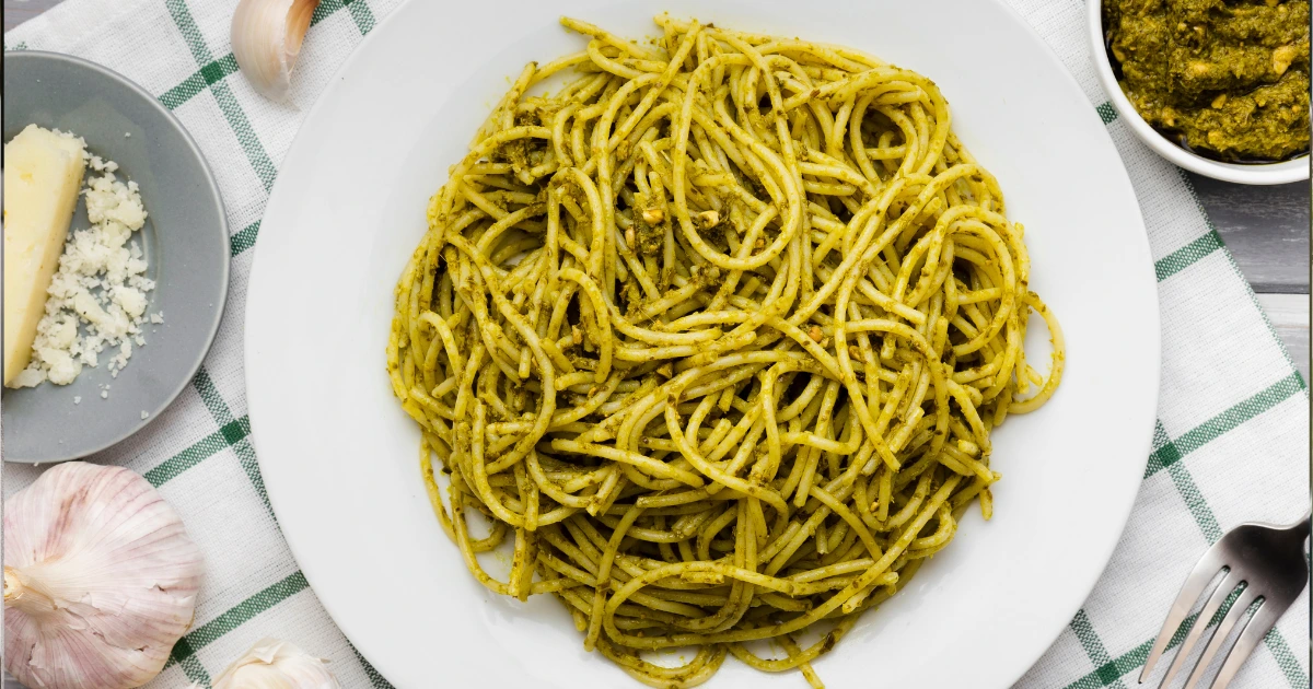 green spaghetti recipe