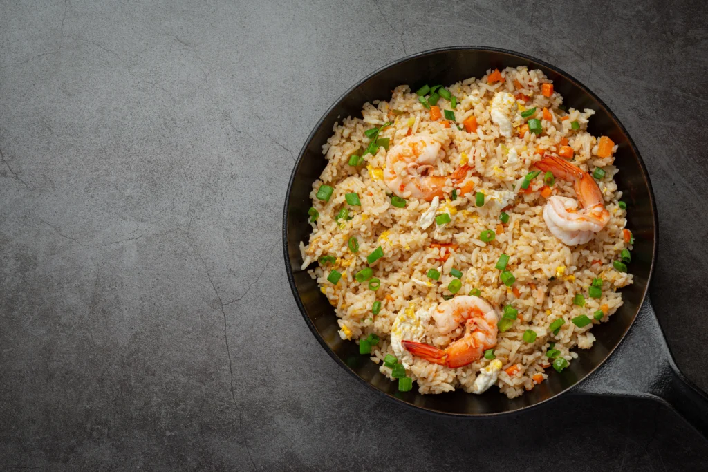 fried rice with egg chicken and shrimp recipe