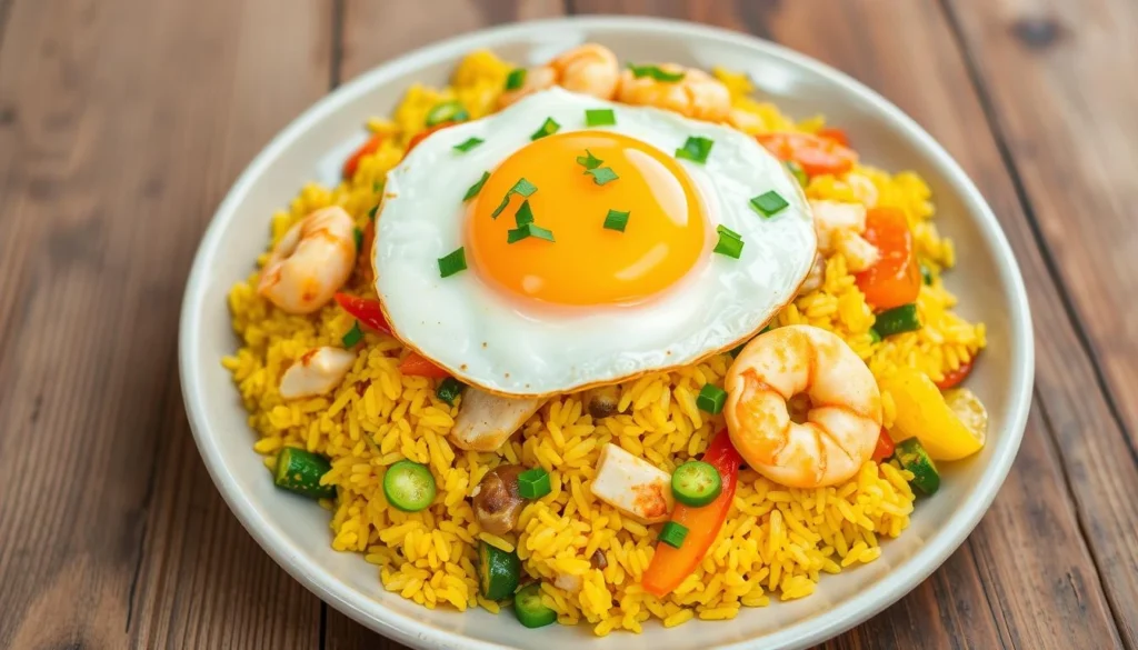 fried rice with egg chicken and shrimp recipe