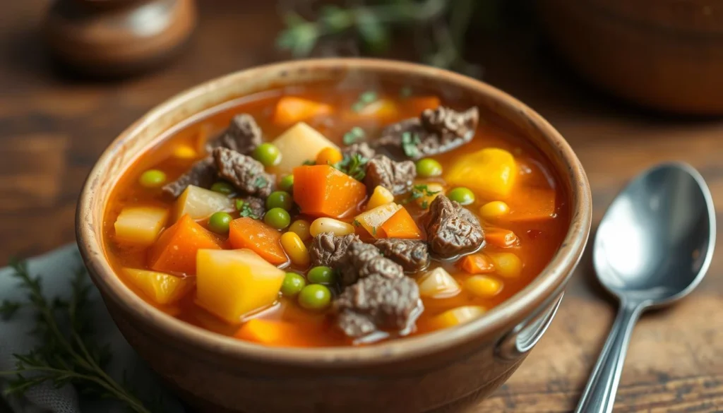 calories in vegetable beef soup