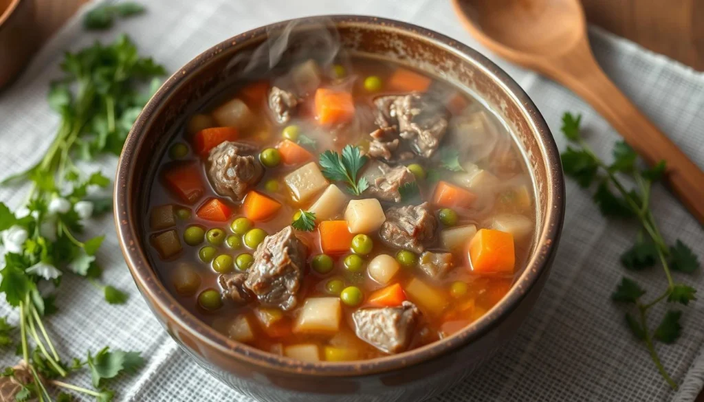 calories in vegetable beef soup