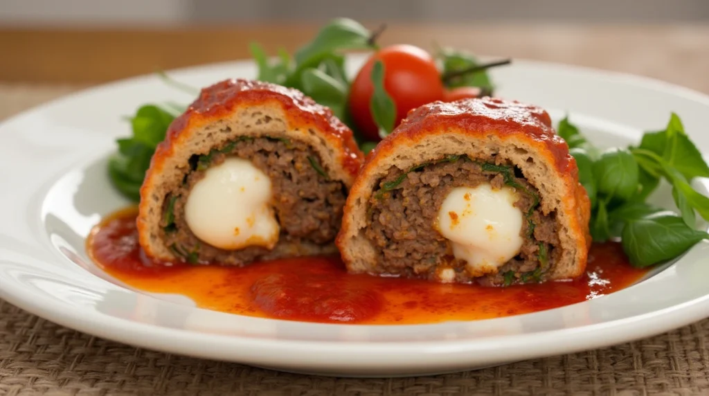 italian meatloaf recipe stuffed mozz