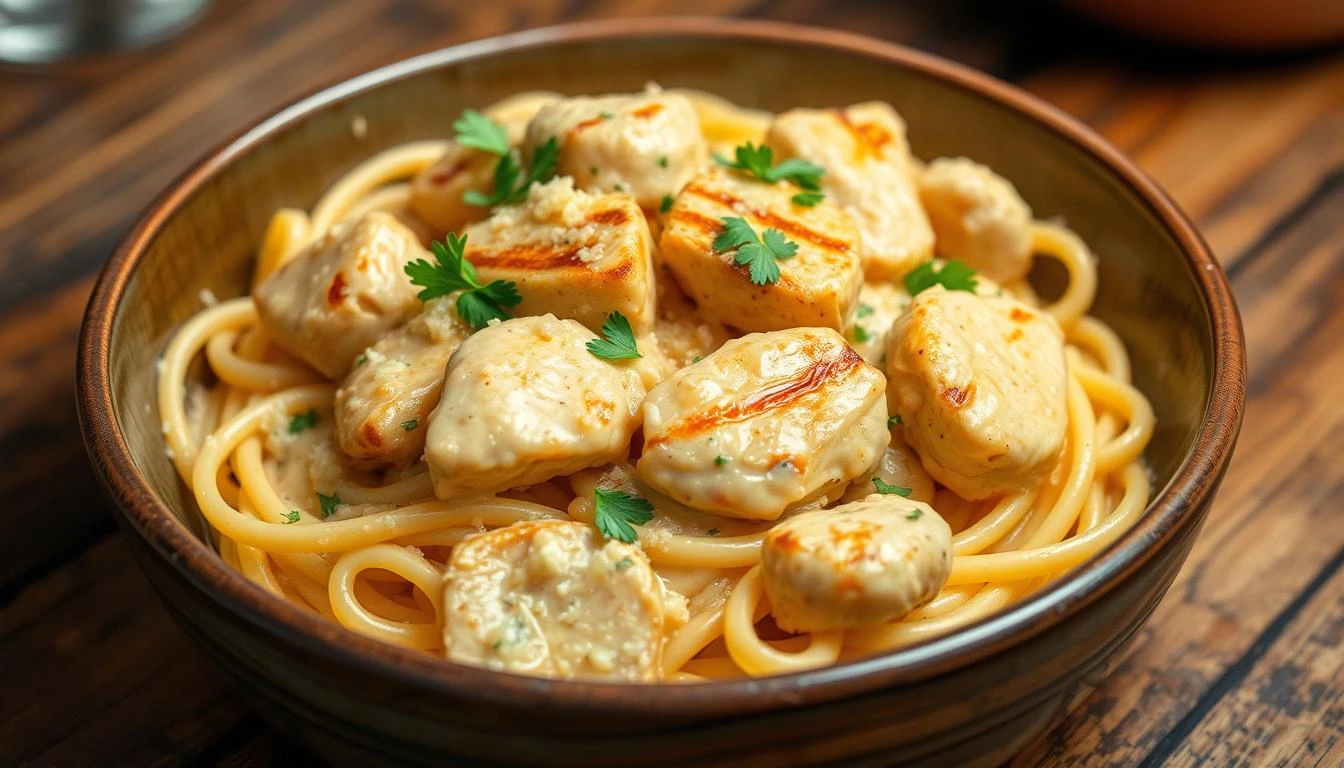 garlic parmesan chicken pasta