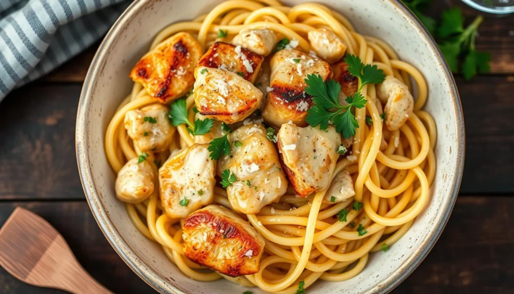 garlic parmesan chicken pasta